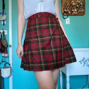 100% Wool Maple Leaf Tartan Wrap Kilt Style Skirt